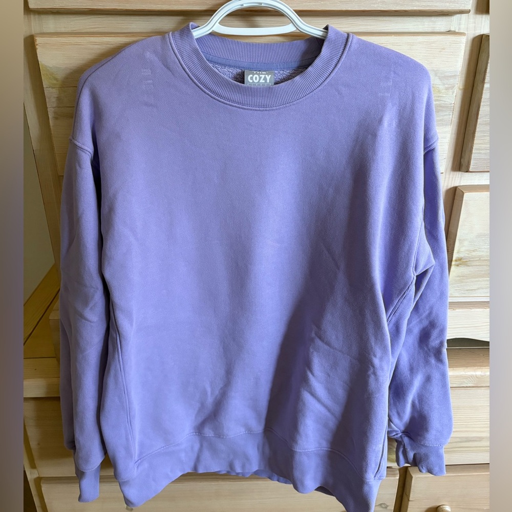 TNA cozy boyfriend crewneck sweater